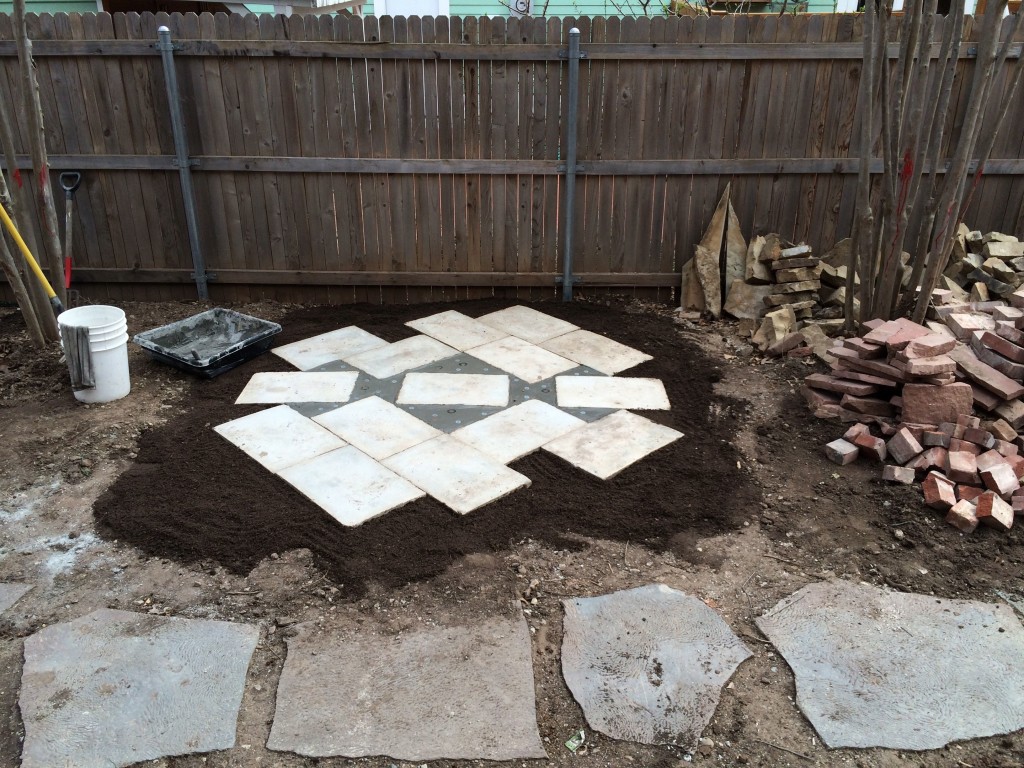 seen here with flagstone path that replaced block path